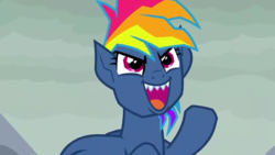 Size: 962x544 | Tagged: safe, screencap, rainbow dash, g4, secrets and pies, adorapiehater, cute, dashabetes, evil pie hater dash, female, nightmare, solo