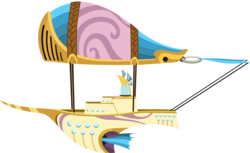 Size: 2760x1689 | Tagged: safe, artist:sonofaskywalker, g4, once upon a zeppelin, airship, no pony, simple background, transparent background, vector, vehicle, zeppelin
