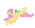 Size: 1187x943 | Tagged: safe, artist:alie4derpy, fluttershy, pegasus, pony, snivy, g4, female, mare, partially transparent background, pokémon, side view