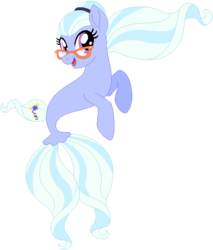 Size: 583x685 | Tagged: safe, artist:ra1nb0wk1tty, sugarcoat, pony, seapony (g4), g4, my little pony: the movie, equestria girls ponified, female, glasses, ponified, sea ponies, seaponified, simple background, solo, species swap, transparent background