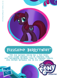 Size: 1194x1620 | Tagged: safe, fizzlepop berrytwist, tempest shadow, g4, my little pony: the movie, base used, blind bag, card, customized toy, description, hasbro logo, irl, photo, recolor, solo, toy