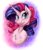 Size: 2000x2300 | Tagged: safe, artist:jack-pie, pinkie pie, rarity, oc, pony, g4, bust, duo, fusion, high res, looking at you, simple background, smiling, solo, transparent background