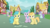 Size: 1279x720 | Tagged: safe, screencap, aura (g4), dinky hooves, liza doolots, noi, petunia, rainy feather, ruby pinch, tootsie flute, earth pony, pegasus, pony, unicorn, g4, secrets and pies, background pony, female, filly, house, smiling