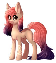 Size: 1331x1496 | Tagged: safe, artist:dustyonyx, oc, oc only, oc:lumi, earth pony, pony, brown eyes, female, looking at you, missing cutie mark, pale coat, pink mane, simple background, solo, transparent background