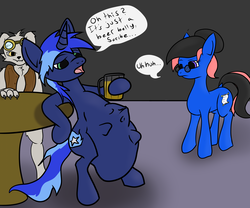 Size: 3000x2500 | Tagged: safe, artist:ashtoncantstop, oc, oc only, oc:ashy, oc:nightflash, oc:scribe pen, diamond dog, earth pony, pony, unicorn, bipedal, drunk, eaten alive, face imprint, female, fetish, high res, mare, vore