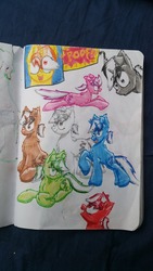 Size: 1080x1920 | Tagged: safe, artist:hilfigirl, oc, oc only, oc:aescula, pony, unicorn, color change, confused, cool, doctor, magic, solo, traditional art
