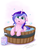 Size: 1024x1365 | Tagged: safe, artist:novaintellus, oc, oc only, oc:sapphire, pony, unicorn, abstract background, bath, bubble, bubble bath, chest fluff, commission, cute, female, floppy ears, mare, ocbetes, shampoo, signature, simple background, solo