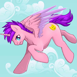 Size: 500x500 | Tagged: safe, artist:tokokami, oc, oc only, alicorn, pony, alicorn oc, colored wings, cute, pink, request, rule 63, solo