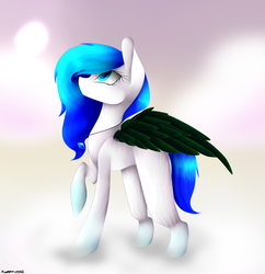 Size: 1024x1057 | Tagged: safe, artist:purediamond360, oc, oc only, pegasus, pony, colored wings, female, mare, solo