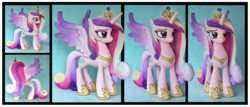 Size: 6117x2620 | Tagged: safe, artist:nazegoreng, princess cadance, alicorn, pony, g4, absurd resolution, colored wings, crown, female, hoof shoes, irl, jewelry, mare, photo, plushie, regalia, solo, spread wings, tiara, wings