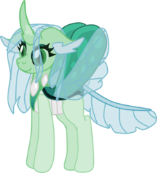 Size: 1306x1441 | Tagged: safe, artist:casanova-mew, queen chrysalis, changedling, changeling, g4, changedlingified, female, purified chrysalis, simple background, solo, transparent background