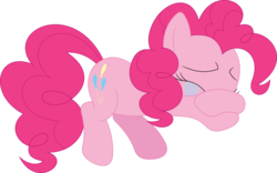Size: 3571x2230 | Tagged: safe, artist:porygon2z, pinkie pie, earth pony, pony, g4, crying, female, high res, simple background, solo, transparent background, vector