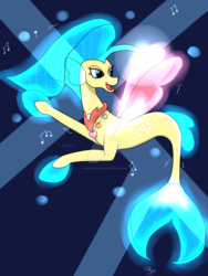 Size: 1024x1365 | Tagged: safe, artist:susanzx2000, princess skystar, seapony (g4), starfish, g4, my little pony: the movie, bioluminescent, blue eyes, bubble, coral, cute, dancing, deviantart watermark, digital art, dorsal fin, eyelashes, female, fin, fin wings, fins, fish tail, flower, flower in hair, flowing mane, freckles, glowing, happy, jewelry, lidded eyes, looking at you, necklace, obtrusive watermark, ocean, open mouth, open smile, pearl necklace, reef, scales, seaquestria, seashell, seashell necklace, seaweed, shell, signature, smiling, smiling at you, solo, swimming, tail, underwater, water, watermark, wings
