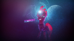 Size: 2560x1440 | Tagged: safe, artist:cheezedoodle96, artist:tochasedawn, edit, tempest shadow, pony, g4, my little pony: the movie, female, solo, wallpaper, wallpaper edit