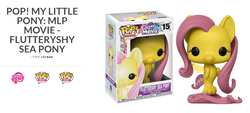 Size: 1056x478 | Tagged: safe, fluttershy, seapony (g4), g4, my little pony: the movie, female, flutteryshy, funko, funko pop!, irl, merchandise, misspelling, photo, seaponified, seapony fluttershy, species swap, toy, you had one job