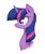 Size: 1706x2048 | Tagged: safe, artist:akainu_pony, twilight sparkle, alicorn, pony, g4, female, profile, simple background, solo, twilight sparkle (alicorn)