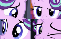 Size: 1200x775 | Tagged: safe, edit, edited screencap, screencap, starlight glimmer, pony, unicorn, g4, female, loss (meme), mare, meme, one eye closed, solo, wink