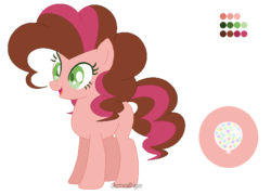 Size: 620x446 | Tagged: safe, artist:electricaldragon, oc, oc only, oc:brynley, earth pony, pony, base used, female, mare, offspring, parent:cheese sandwich, parent:pinkie pie, parents:cheesepie, reference sheet, solo