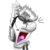 Size: 512x512 | Tagged: safe, artist:hilfigirl, oc, oc only, oc:aescula, pony, unicorn, color change, doctor, head mirror, shocked, solo, telegram sticker