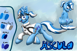 Size: 1280x853 | Tagged: safe, alternate version, artist:hilfigirl, oc, oc only, oc:aescula, pony, unicorn, color change, doctor, reference sheet, sitting, solo, stethoscope
