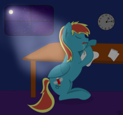 Size: 2912x2728 | Tagged: safe, artist:flamelight-dash, oc, oc only, oc:flamelight dash, high res, male, night, simple background, sleeping, solo