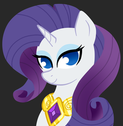 Size: 740x761 | Tagged: safe, artist:strawhatcrew96, rarity, pony, unicorn, g4, element of generosity, female, looking at you, mare, smiling, solo