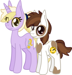 Size: 1137x1196 | Tagged: safe, artist:casanova-mew, dinky hooves, pipsqueak, pony, g4, duo, female, male, older, ship:dinkysqueak, shipping, simple background, straight, transparent background