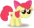 Size: 1200x1000 | Tagged: safe, artist:spellboundcanvas, apple bloom, earth pony, pony, g4, marks and recreation, adorabloom, cute, female, floppy ears, sad, simple background, solo, transparent background, vector