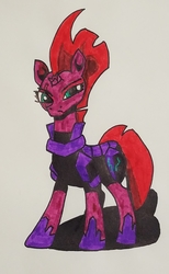 Size: 2353x3815 | Tagged: safe, artist:navizap, tempest shadow, g4, my little pony: the movie, female, high res, solo, traditional art