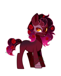 Size: 775x968 | Tagged: safe, artist:faryawolf, oc, oc only, oc:tangled rose, earth pony, pony, female, mare, simple background, solo, transparent background