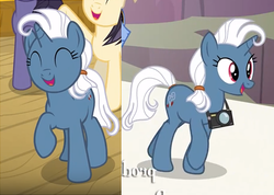 Size: 691x492 | Tagged: safe, edit, edited screencap, screencap, love sketch, pony, unicorn, g4, once upon a zeppelin, eyes closed, female, mare, raised hoof, smiling