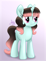 Size: 3542x4709 | Tagged: safe, artist:fatcakes, oc, oc only, oc:euphoria, pony, unicorn, g4, my little pony: the movie, cute, female, mare, smiling, solo, style emulation