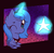 Size: 2450x2380 | Tagged: safe, artist:hedgehog-plant, princess luna, alicorn, pony, g4, abstract background, female, high res, magic, mare, s1 luna, solo, stars, telekinesis