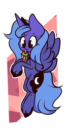 Size: 1598x2887 | Tagged: safe, artist:hedgehog-plant, princess luna, alicorn, pony, g4, abstract background, female, food, ice cream, licking, mare, s1 luna, solo, tongue out