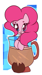 Size: 1080x1920 | Tagged: safe, artist:hedgehog-plant, pinkie pie, earth pony, pony, g4, abstract background, cookie, female, food, glass, mare, solo