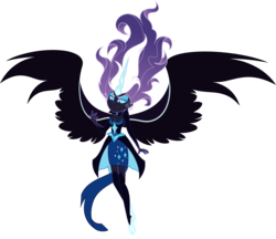 Size: 6955x6000 | Tagged: safe, artist:orin331, nightmare rarity, equestria girls, g4, absurd resolution, clothes, female, midnight-ified, simple background, smiling, solo, transparent background