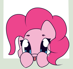 Size: 1800x1700 | Tagged: safe, artist:hedgehog-plant, pinkie pie, earth pony, pony, g4, female, looking at you, mare, solo, tongue out