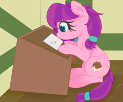 Size: 1200x1000 | Tagged: safe, artist:zlight, lily longsocks, earth pony, pony, g4, adorasocks, cute, desk, drawing, female, lilydorable, mouth hold, pencil, sitting, solo