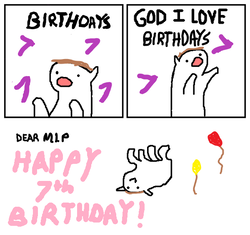 Size: 600x565 | Tagged: safe, artist:ericneomatrix, balloon, happy birthday mlp:fim, i'm so alone, meme, mlp fim's seventh anniversary