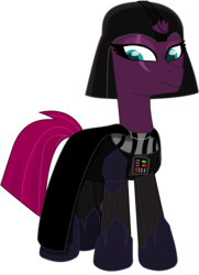 Size: 4212x5833 | Tagged: safe, artist:ejlightning007arts, tempest shadow, pony, unicorn, g4, my little pony: the movie, absurd resolution, broken horn, clothes, costume, darth vader, eye scar, female, horn, mare, scar, simple background, solo, star wars, transparent background