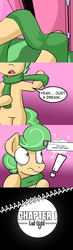 Size: 700x2400 | Tagged: safe, artist:zanezandell, oc, oc only, oc:tuffle mint, pony, comic:cmcnext, ask, bipedal, clothes, cmcnext, comic, freaked out, poof, scarf, solo, tumblr
