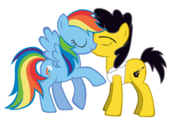Size: 2571x1801 | Tagged: safe, artist:grapefruitface1, edit, vector edit, rainbow dash, pony, g4, canon x music, female, kissing, male, music, musician, pleasure, ponified, shipping, show accurate, simple background, steve lukather, straight, transparent background, vector, young steve lukather