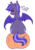 Size: 693x983 | Tagged: safe, artist:lulubell, derpibooru exclusive, oc, oc only, oc:night watch, bat pony, bat pony oc, both cutie marks, butt, looking over shoulder, nightmare night, on pumpkin, plot, pumpkin, simple background, sitting, solo, transparent background