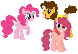 Size: 826x573 | Tagged: safe, artist:cindystarlight, cheese sandwich, pinkie pie, oc, oc:cupcake pie, earth pony, pony, g4, female, male, mare, offspring, parent:cheese sandwich, parent:pinkie pie, parents:cheesepie, ship:cheesepie, shipping, simple background, straight, transparent background