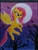 Size: 3096x4128 | Tagged: safe, artist:ironbeastz, fluttershy, bat, bat pony, pony, g4, female, flutterbat, high res, moon, night, race swap, solo, traditional art, tree