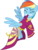 Size: 6400x8383 | Tagged: safe, artist:parclytaxel, rainbow dash, pegasus, pony, g4, inspiration manifestation, my little pony: friendship is magic, .svg available, absurd resolution, clothes, dress, female, flying, mare, mouth hold, outfit catalog, pulling, rainbow dash always dresses in style, simple background, solo, transparent background, vector