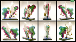 Size: 7201x4053 | Tagged: safe, artist:adailey, artist:prodius, princess celestia, alicorn, pony, g4, absurd resolution, craft, exclusive, eyes closed, female, figurine, irl, mare, photo, sculpture, show accurate, solo, traditional art