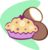 Size: 500x516 | Tagged: safe, artist:anscathmarcach, coconut cream (g3), g3, coconut, cutie mark, cutie mark only, food, no pony, pie, simple background, transparent background