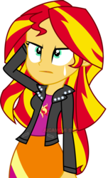 Size: 1600x2625 | Tagged: safe, artist:jucamovi1992, sunset shimmer, equestria girls, g4, clothes, female, jacket, leather jacket, shirt, simple background, skirt, solo, transparent background