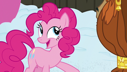 Size: 1280x720 | Tagged: safe, screencap, pinkie pie, prince rutherford, pony, yak, g4, not asking for trouble